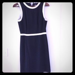 Jcrew navy white dress